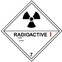 Radioactive I .. Classe 7 100x100mm Roul. de 500  Velin