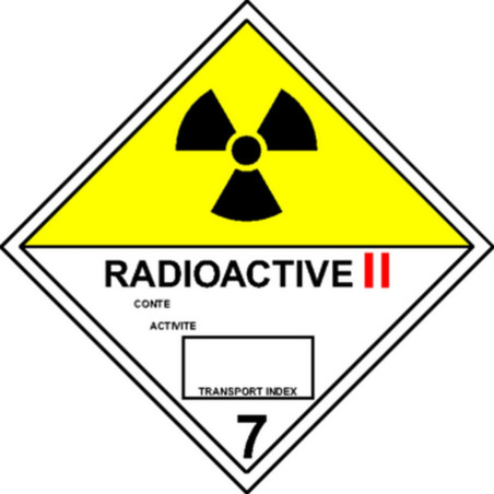 Roul. Etiq. transport Radioactive II