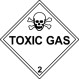 Roul. Etiq. transport Toxic Gas Classe 2