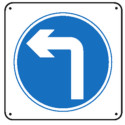 Panneau Obligation de tourner à gauche renforcé