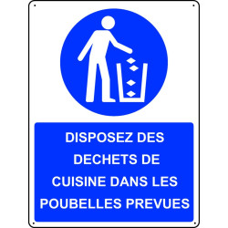 Disposez des déchets de cuisine dans les poubelles prévues