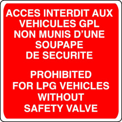 Accès Interdit aux véhicules GPL
