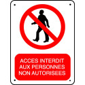 Pictogramme Accès interdit aux personnes non autorisées