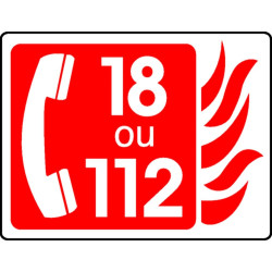 18 ou 112 +Tel Picto