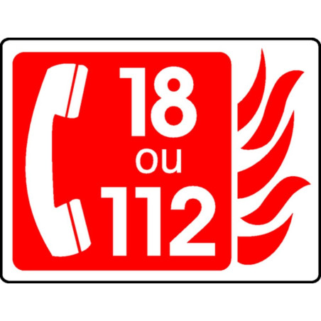 18 ou 112 +Tel Picto