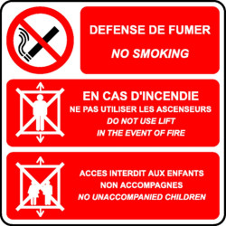 Défense de fumer/No smoking /Ascenseur