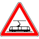 Panneau Traversée de voies de tramway Classe 1 - circulation publique