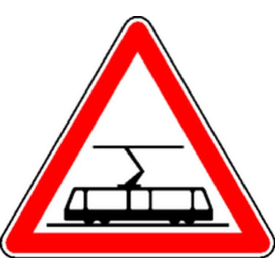 Attention passage de tramway 500mm classe 2
