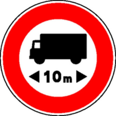 Interdit camions 10m  Classe 1 Ø450mm