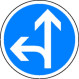Obligation de tourner à gauche ou tout droit Classe1 Ø450mm