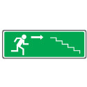 Pictogramme escalier descente (droite)