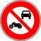 Circulation interdite aux motos et voitures Classe 1 Ø450mm