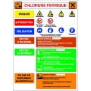 Chlorure Ferrique...Fiche de sécurité A3 I.N. sur PVC 1mm