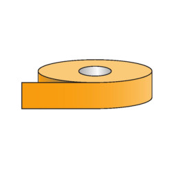 Rouleau pour tuyauteries Couleurs de Sécurité-Orange (50mm)