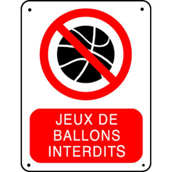 Jeux de ballons interdit