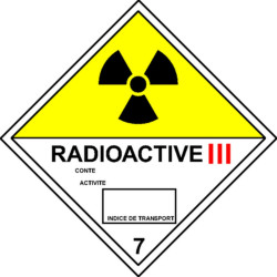 Radioactive III .. Classe 7 100x100mm Velin