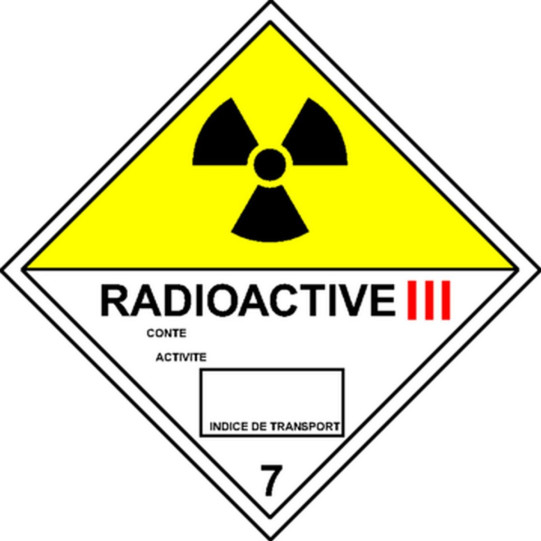 Rouleau Etiquettes transport Radioactive III