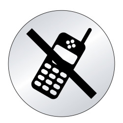 Téléphone portable interdit Picto (lnox)