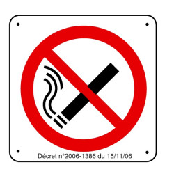 Défense de Fumer Picto avec décret