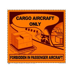 Don't load in passenger aircraft