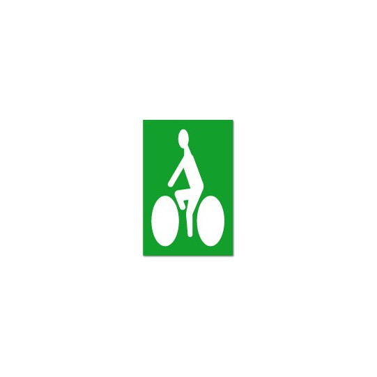 Cycliste vert / blanc