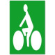Cycliste vert / blanc