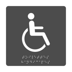 Toilettes PMR + Braille