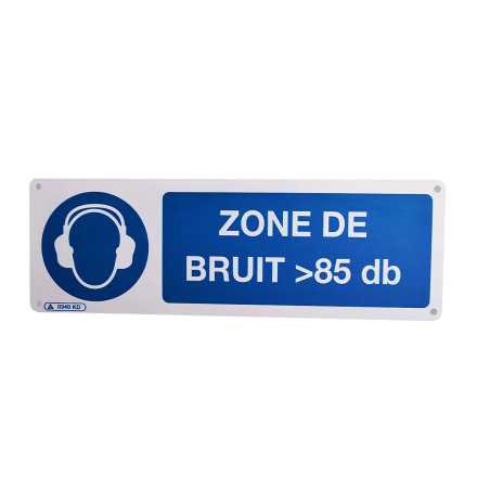 Panneau signalisation Zone de Bruit 85 db