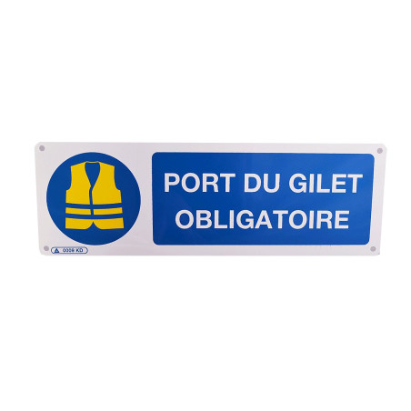 Panneau signalisation Port du gilet obligatoire