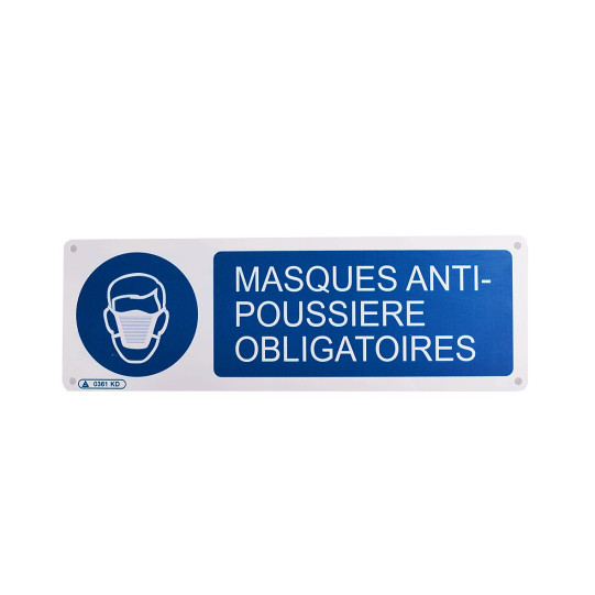 Panneau signalisation Masques Anti-Poussière Obligatoires