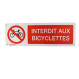 Panneau signalisation Interdit aux bicyclettes