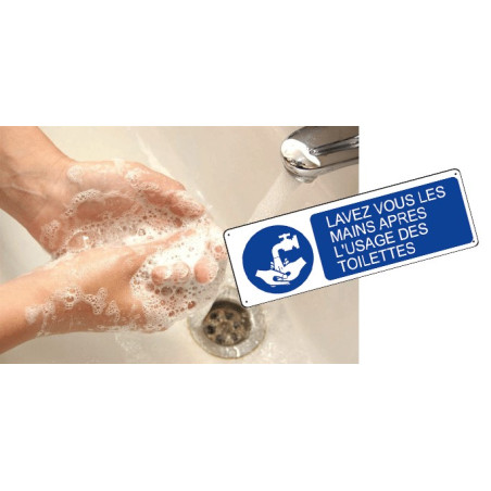 Lavez vous les mains après l'usage des toilettes