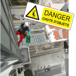 Panneau signalisation Danger Chute d'objets