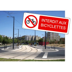 Panneau signalisation Interdit aux bicyclettes
