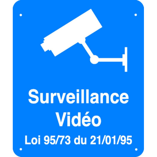 Surveillance Vidéo Fond bleu