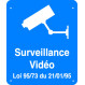 Surveillance Vidéo Fond bleu