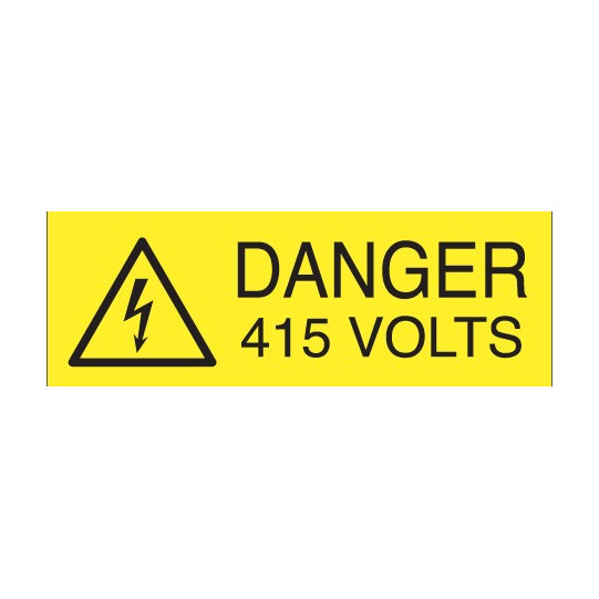 Danger 415 Volts Etiquettes