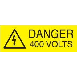 Danger 400 Volts Etiquettes