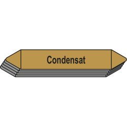5 Etiquettes de tuyauterie Gaz "Condensat"