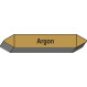 5 Etiquettes de tuyauterie Gaz "Argon"