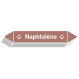 5 Etiquettes de tuyauterie Lubrifiants "Naphtalène"