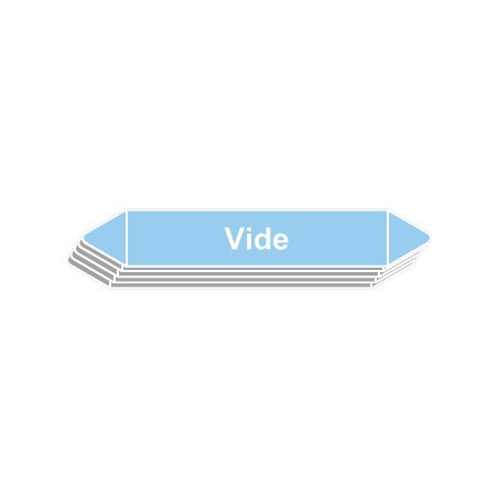 5 Étiquettes de tuyauterie Air "Vide"