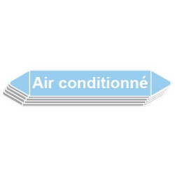 5 Étiquettes de tuyauterie Air "Air conditionné"