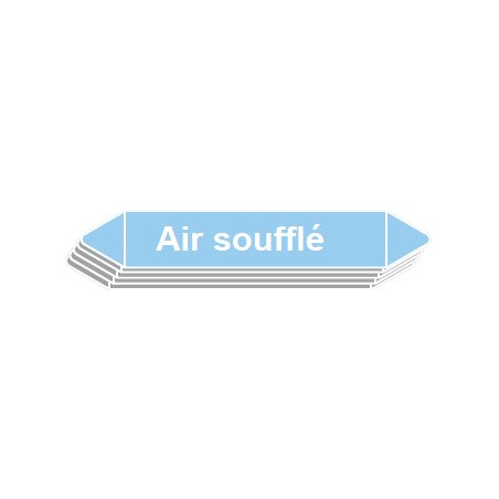 5 Étiquettes de tuyauterie Air "Air soufflé"