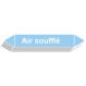 5 Étiquettes de tuyauterie Air "Air soufflé"