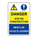 Panneau Danger Site en Construction