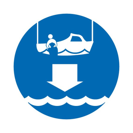 Panneau maritime Descente bateau de sauvetage