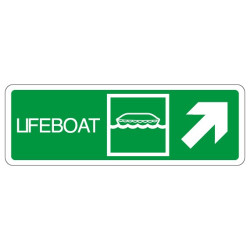 Panneau Lifeboat (vers la droite en haut)