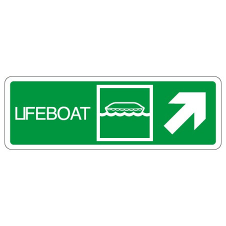 Panneau Lifeboat (vers la droite en haut)