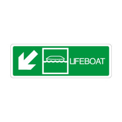 Panneau Lifeboat (vers la gauche en bas)